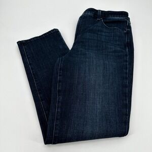Talbots Womens Size 10 Straight Leg Jeans Dark Wash Mid Rise Florence Comfort